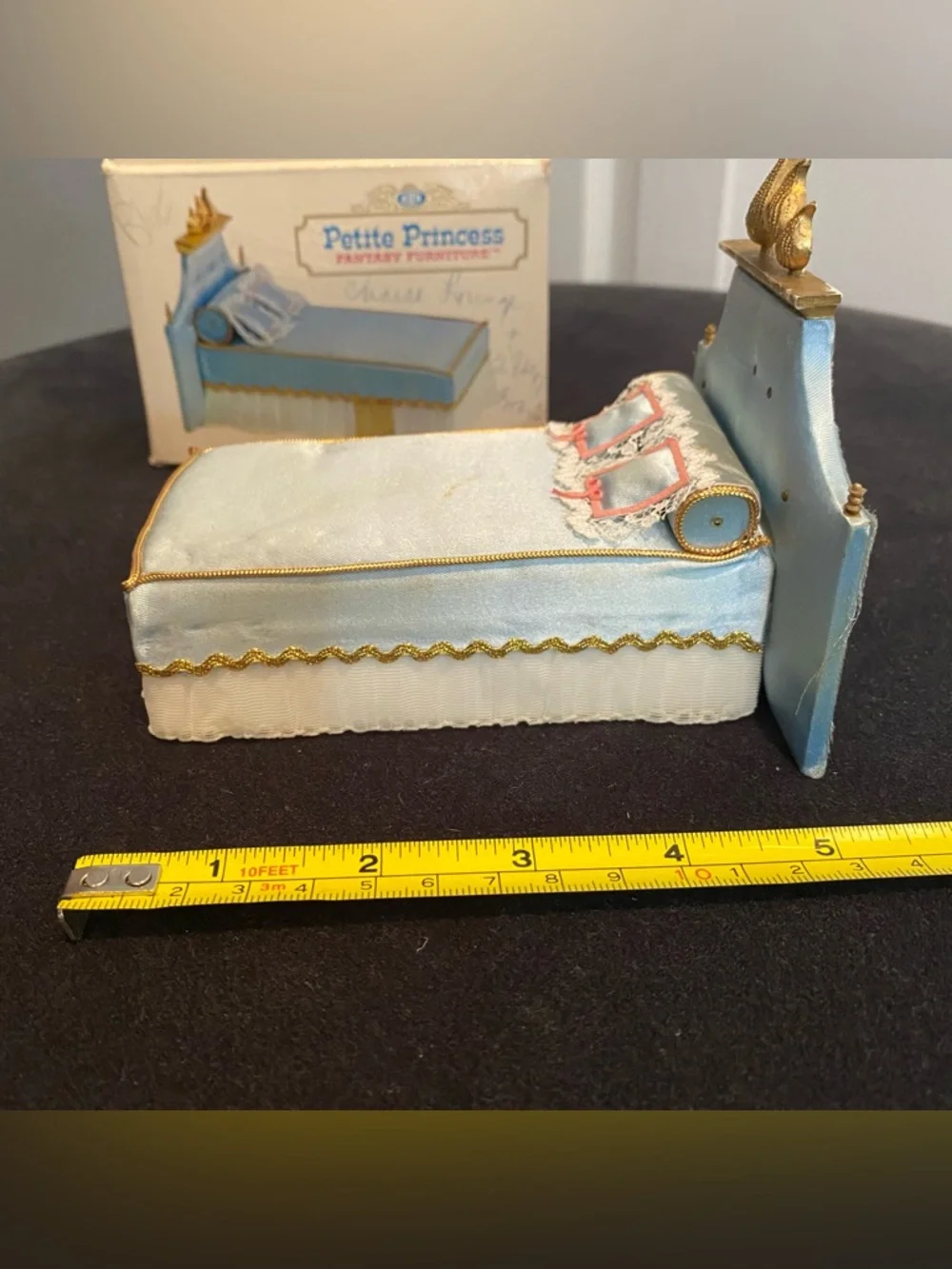 Vintage Ideal “Petite Princess” 4416-4 300 Little Pincess Miniature Bed - Blue